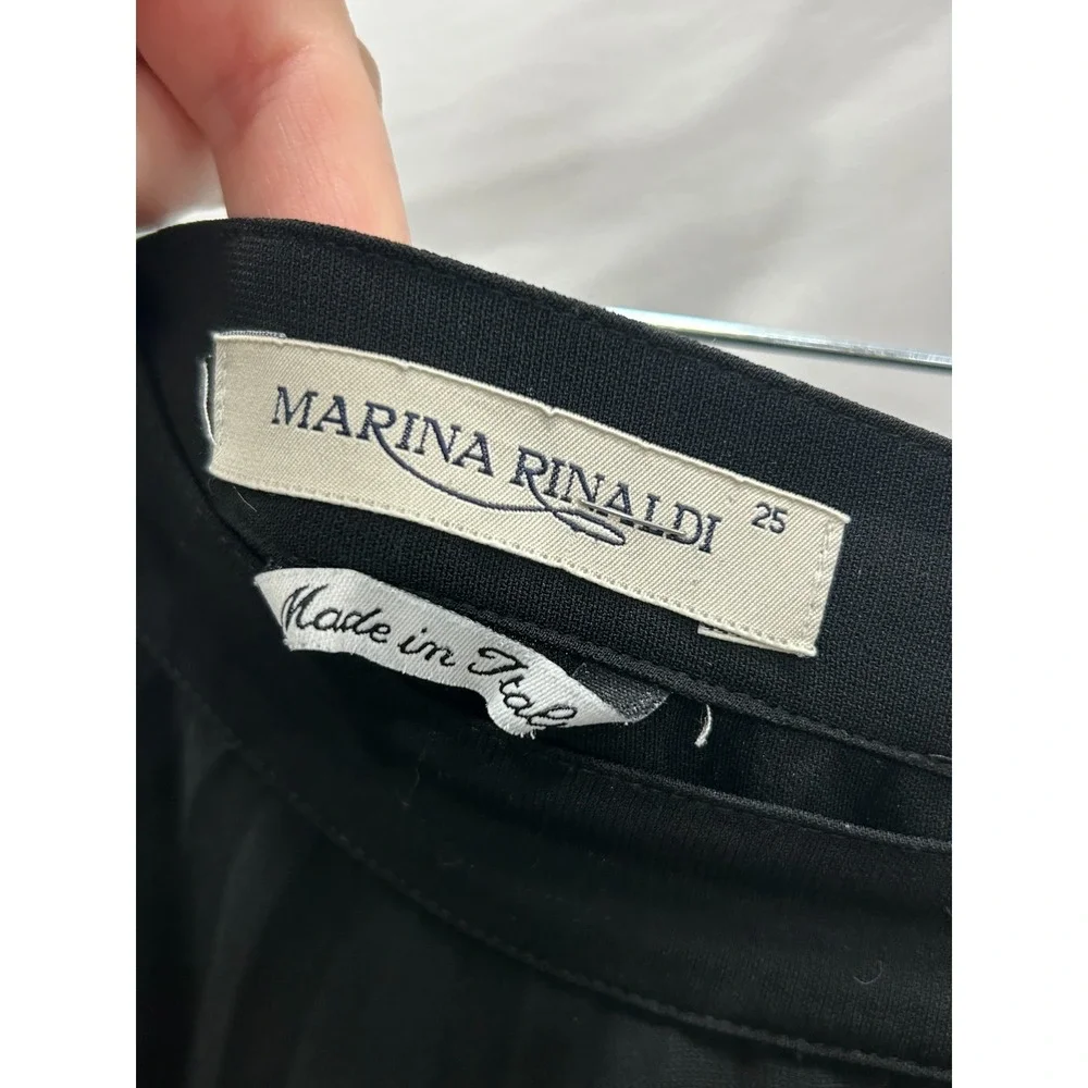 Marina Rinaldi Vintage Skirt Womens Size 16/18? Black A-Line Midi‎ Flowy Elegant